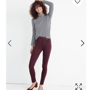 Madewell 10” High-Rise Skinny Sateen Jeans